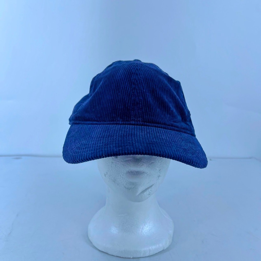 Madewell Navy Blue Corduroy Baseball Cap Adjustable Leather Strap NN549 FA23